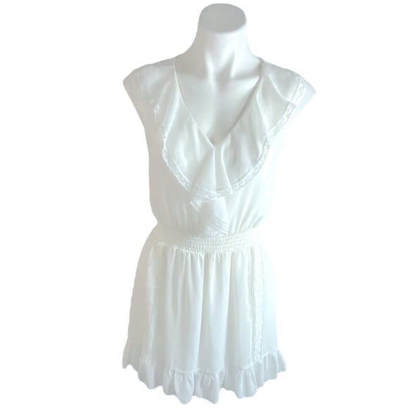 Liu-Jo Amaryll Mini Ruffle Flounce Lace Dress - Picture 2 of 13